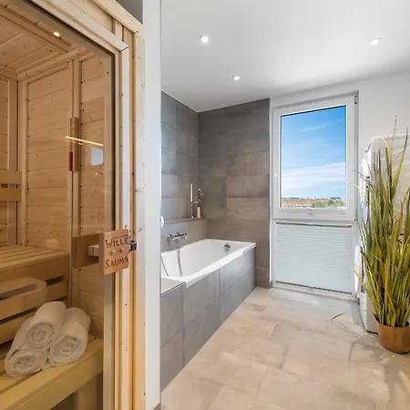 Beachwaveone- 2 Og, Meerblick, Balkon, Kamin, Sauna