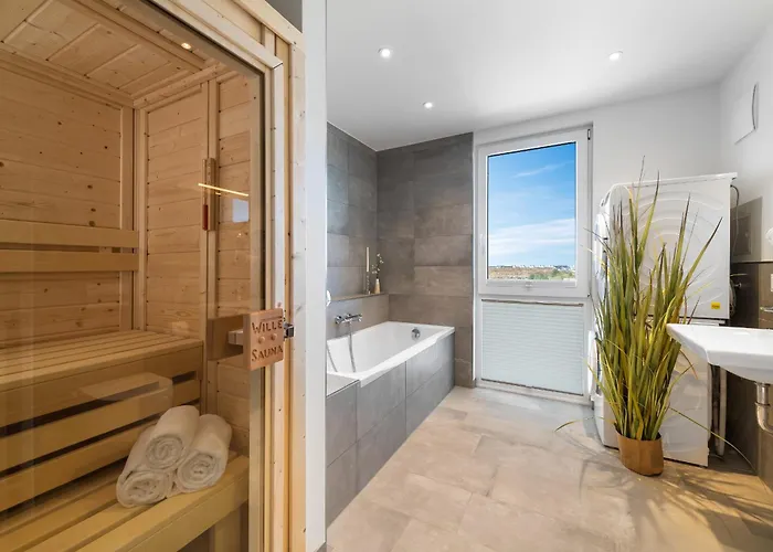 Beachwaveone- 2 Og, Meerblick, Balkon, Kamin, Sauna