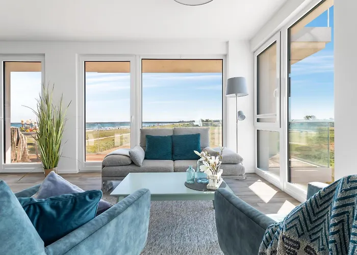 Beachwaveone- 2 Og, Meerblick, Balkon, Kamin, Sauna Appartement